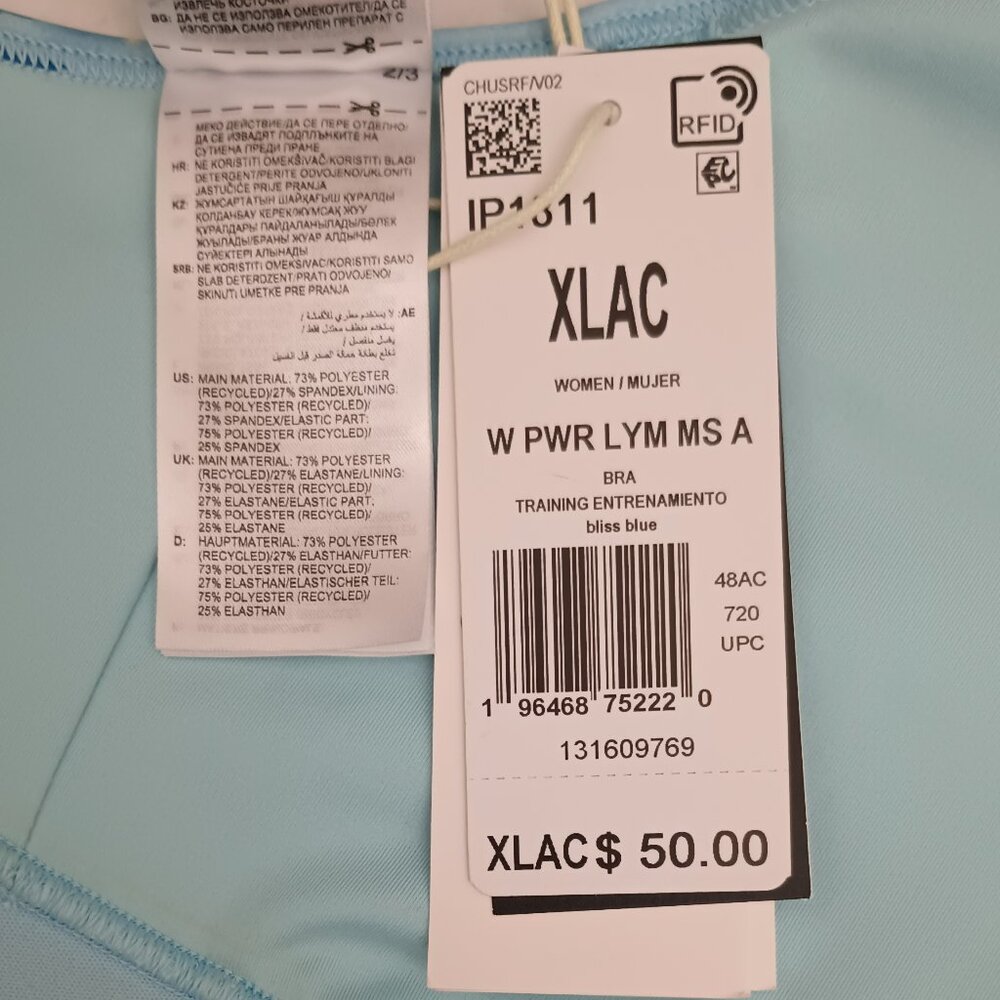 adidas Women's Powerreact Training Medium-Support Allover Print Bra XL A-C NWT - Picture 9 of 10